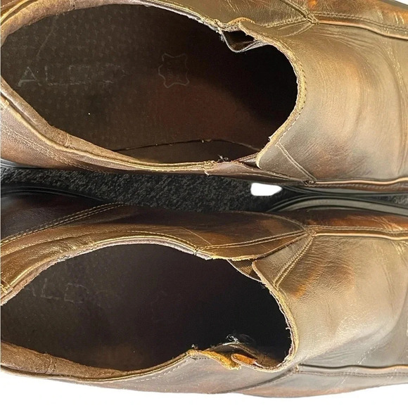 ALDO Vintage Leather Slip On Brown Size  45/11-11.5 - Picture 8 of 11